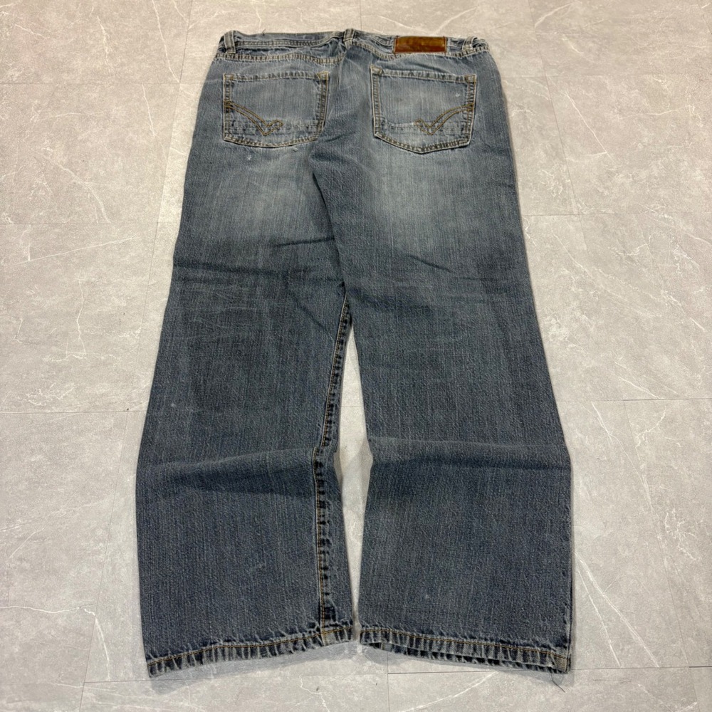Ecko Unltd Mens Baggy Fit Jeans Blue Denim Y2K Streetwear Wide Leg 4465